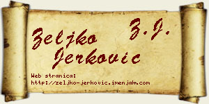 Željko Jerković vizit kartica